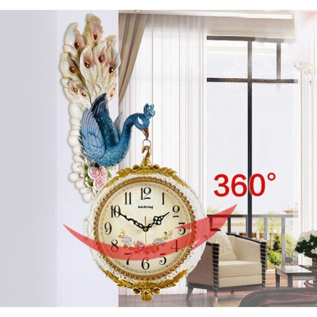 壁掛け時計 孔雀 鳥 動物 花 高級 豊富なデザイン おしゃれ 室内芸術8-11