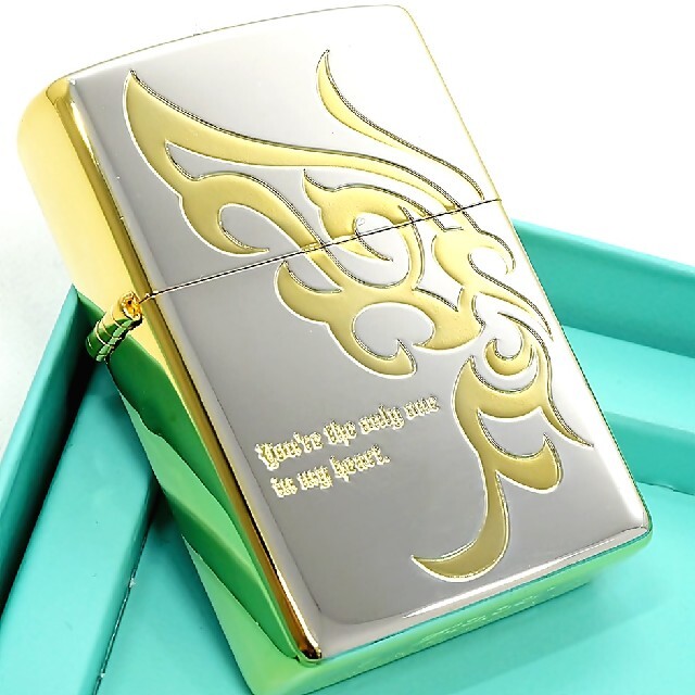 ZIPPO(ジッポー)の送料無料☆zippo☆LA Butterfly☆ペア☆SV＆GD☆ジッポ メンズのファッション小物(その他)の商品写真