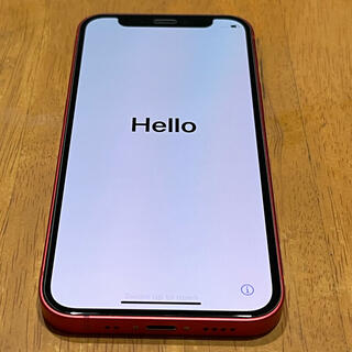 アイフォーン(iPhone)のiphone 12 mini 128GB red 中古美品(スマートフォン本体)