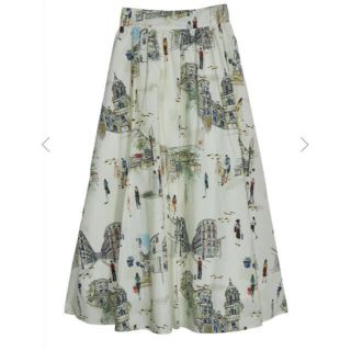 アメリヴィンテージ(Ameri VINTAGE)のアメリ　MEDI MALAGA PLENTIFUL FLARED SKIRT(ロングスカート)