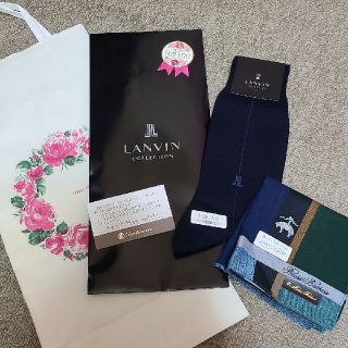 ランバンコレクション(LANVIN COLLECTION)のLANVIN　BROOKSBROTHERS　メンズギフトセット　新品(ハンカチ/ポケットチーフ)