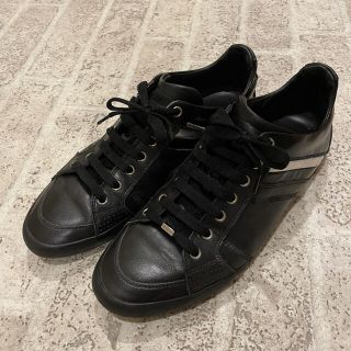 ディオールオム(DIOR HOMME)のDIOR HOMME レザースニーカー メンズ 黒×シルバー(スニーカー)