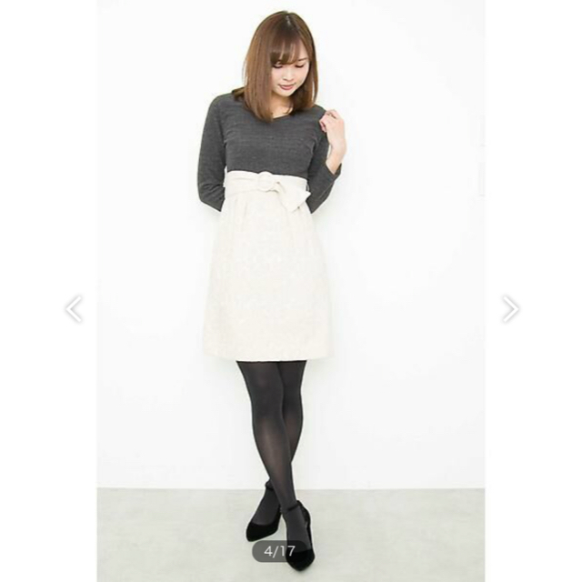 PROPORTION BODY DRESSING(プロポーションボディドレッシング)の新品✨プロポーションボディドレッシング　Vネック　ドッキングワンピース レディースのワンピース(ひざ丈ワンピース)の商品写真