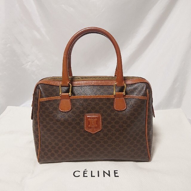 CELINE マカダム柄 ハンドバッグ