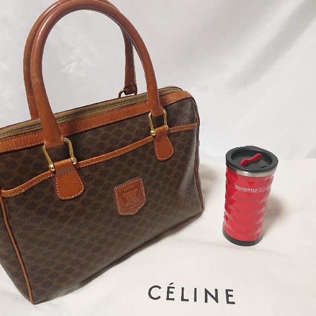 CELINE マカダム柄 ハンドバッグ