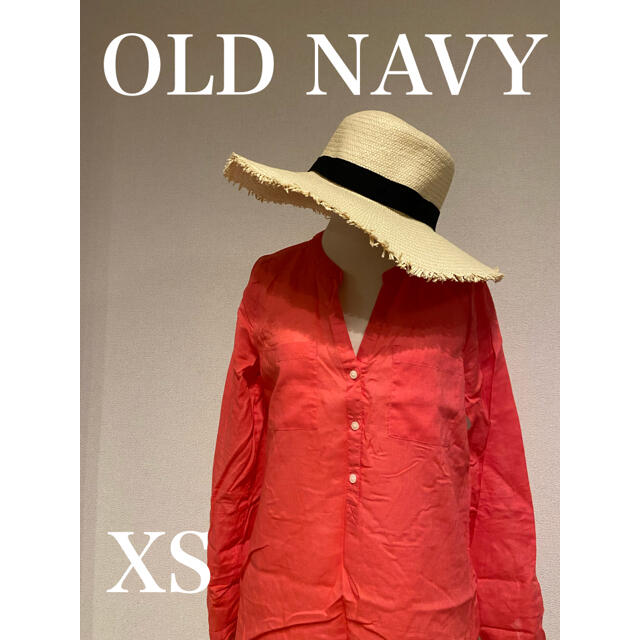 Old Navy(オールドネイビー)のOLD NAVY ピンクシャツ麻【売り切り】 レディースのトップス(シャツ/ブラウス(長袖/七分))の商品写真