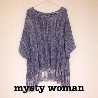 ミスティウーマン(mysty woman)のニットポンチョ♪(ポンチョ)