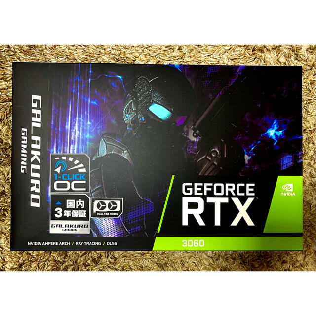 3060【新品・未開封】玄人志向 GG RTX 3060 E12GB/OC/DF LHR