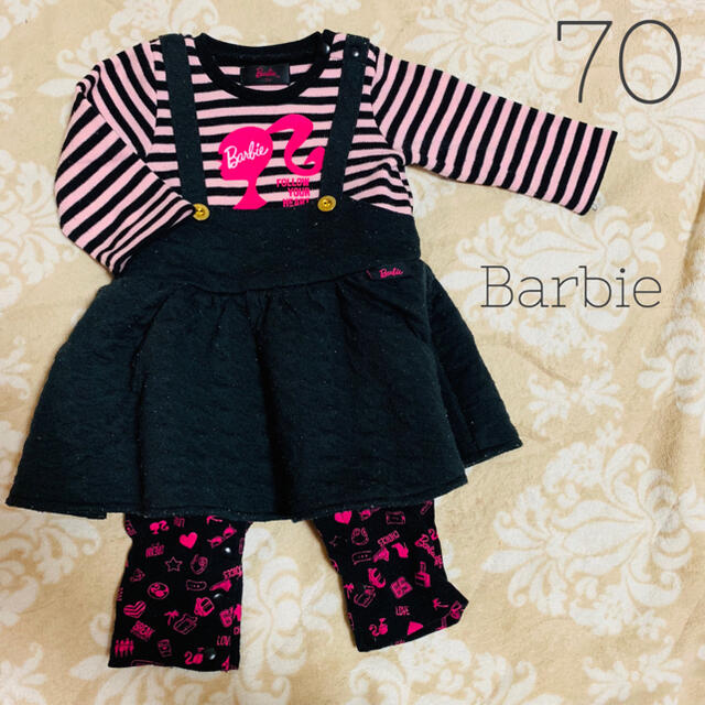 Barbie(バービー)の70 : Barbie ロンパース キッズ/ベビー/マタニティのベビー服(~85cm)(ロンパース)の商品写真