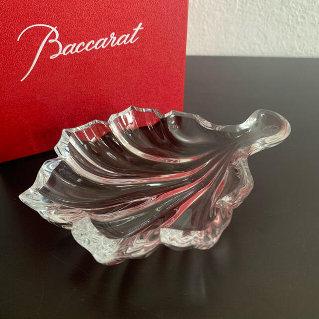 BACCARAT バカラ アッシュトレイ クリスタル ヴィンテージ リーフ 葉