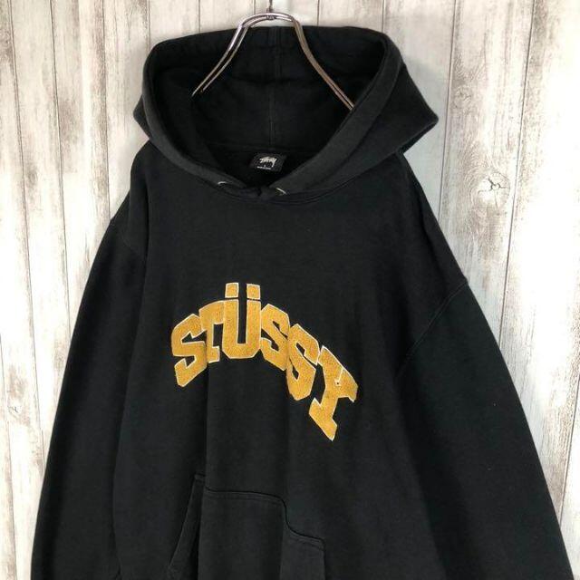 品質保証人気 STUSSY - STUSSY センター 刺繍ロゴ パイルロゴ 希少