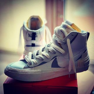 サカイ(sacai)のNike Blazer Mid sacai white  US12(スニーカー)