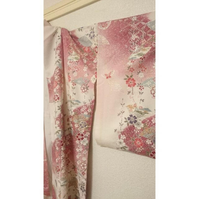 プリムラ様専用♡小紋　ピンク　白 レディースの水着/浴衣(着物)の商品写真