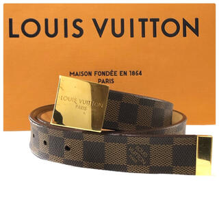 ルイヴィトン(LOUIS VUITTON)の極美品⭐️ルイヴィトン サンチュール ダミエ ロゴ刻印 レディースベルト(ベルト)