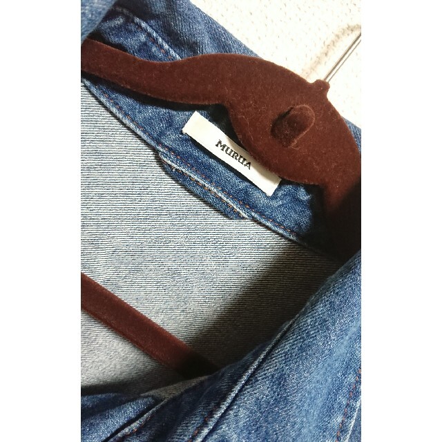 MURUA(ムルーア)のMURUA  ムルーア ルーズ デニムシャツ  刺繍 レディースのジャケット/アウター(Gジャン/デニムジャケット)の商品写真