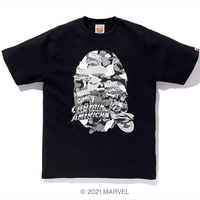 定価以下2XL新品！BAPE X MARVEL キャプテン・アメリカEXTシャツ