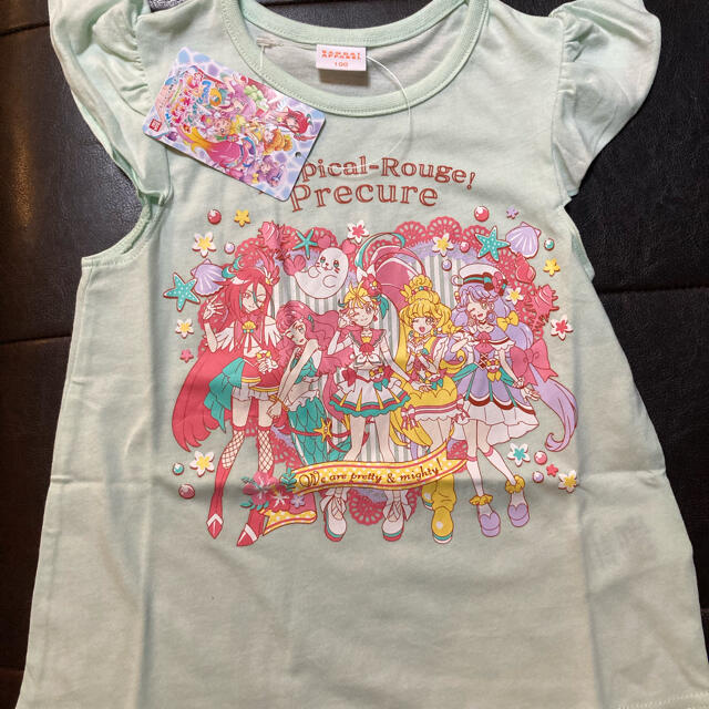 新品未使用 トロピカルルージュプリキュア Tシャツ100cm キッズ/ベビー/マタニティのキッズ服女の子用(90cm~)(Tシャツ/カットソー)の商品写真