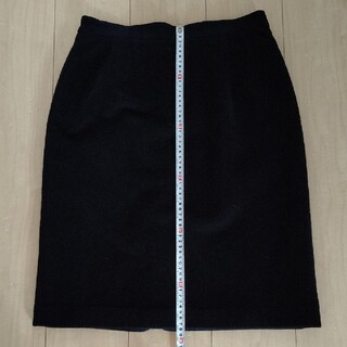 スカート 冬物 黒 サイズL(ひざ丈スカート)