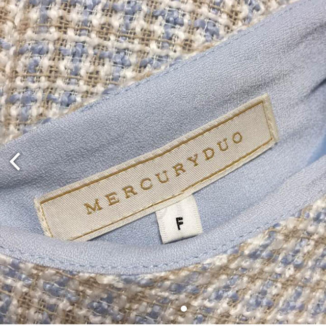 MERCURYDUO(マーキュリーデュオ)のマーキュリーデュオ ワンピース ツイード ブルー レディースのワンピース(ミニワンピース)の商品写真