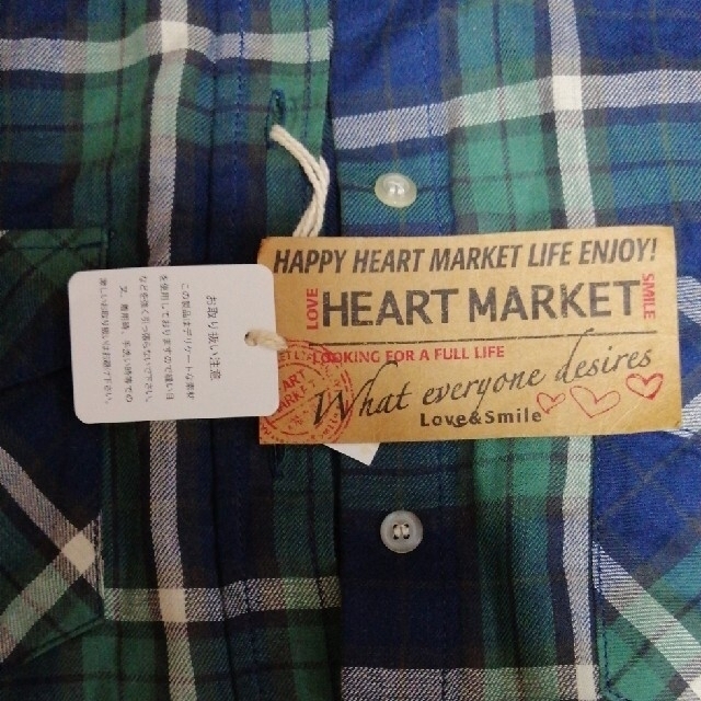 Heart Market(ハートマーケット)の新品　ハートマーケット　チェックスタンダードシャツワンピー　フリーサイズ レディースのトップス(シャツ/ブラウス(長袖/七分))の商品写真