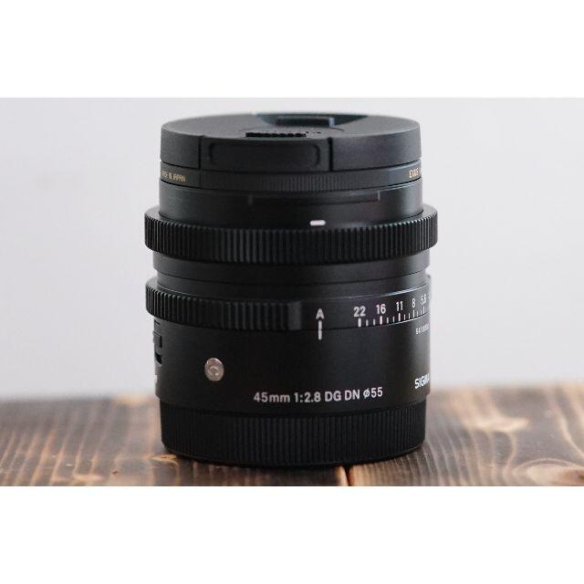 【中古美品】SIGMA 45mm F2.8 DG DN フィルター付(ソニー用) スマホ/家電/カメラのカメラ(レンズ(単焦点))の商品写真