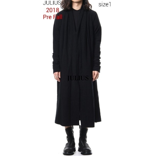 JULIUS ユリウス 2018 Pre FALL ロング カーディガン S-