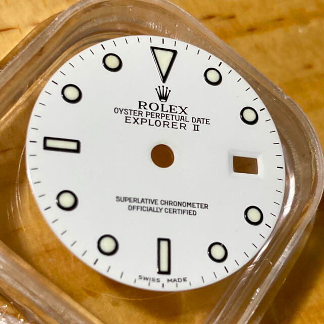 【中古】 ロレックス エクスプローラー2 16570 白 文字盤 針 純正 腕時計(アナログ)