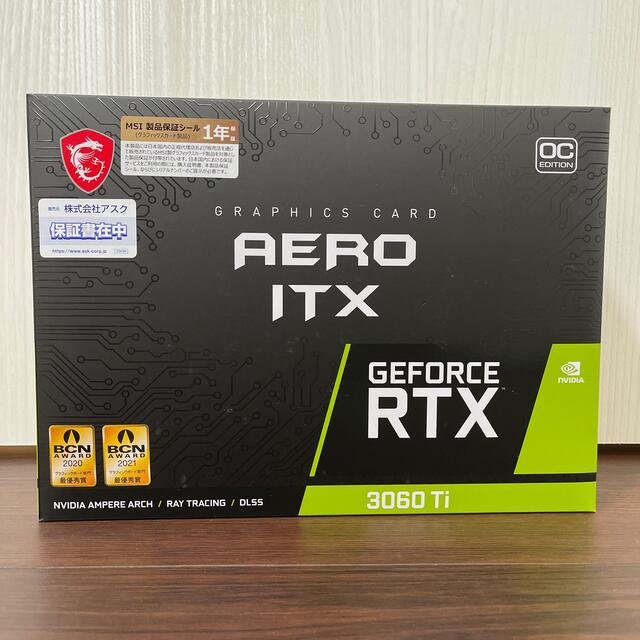 売上実績NO.1 Ti 3060 RTX GeForce MSI AERO OC 8G ITX PCパーツ