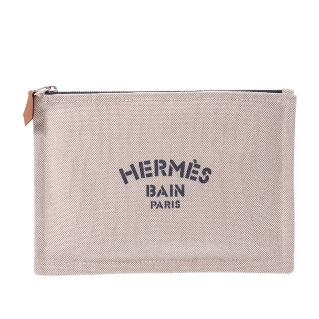 Hermes(エルメス)のエルメス  ニューヨッティングPM ポーチ ベージュ/ネイビー レディースのファッション小物(ポーチ)の商品写真