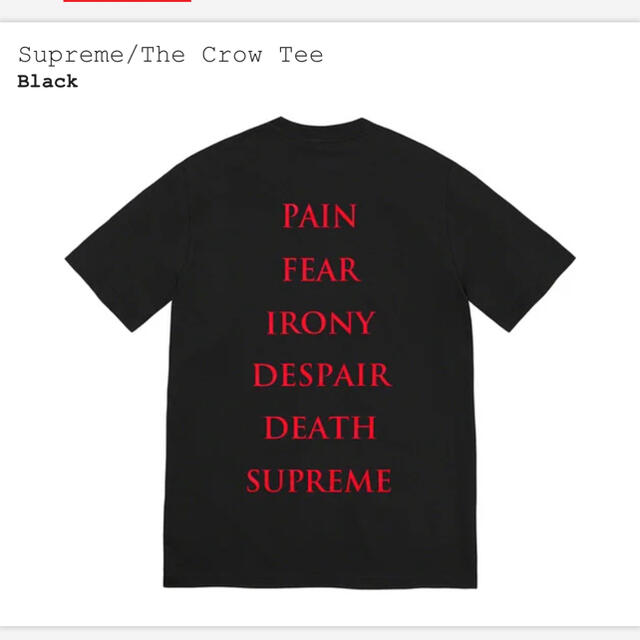 Supreme × The Crow Tee  黒色 XLサイズ