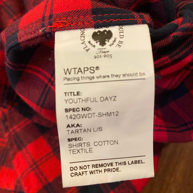 W)taps(ダブルタップス)のWTAPS 14AW TARTAN L/S RED S チェック シャツ メンズのトップス(シャツ)の商品写真