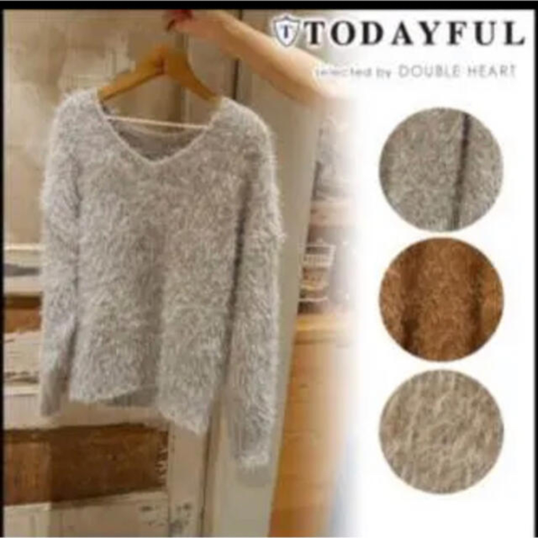 TODAYFUL - 【TODAYFUL】フェザーVネックニット todayfulの通販 by ...