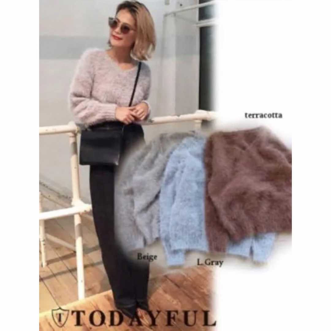 TODAYFUL - 【TODAYFUL】フェザーVネックニット todayfulの通販 by ...