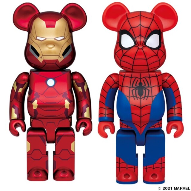 MARVEL くじ BE@RBRICK 400% アイアンマン スパイダーマン