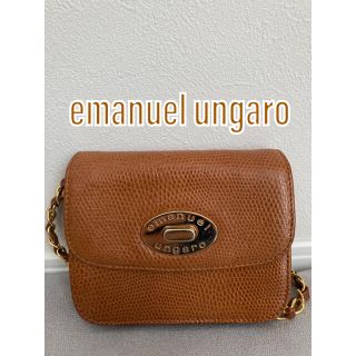 エマニュエルウンガロ(emanuel ungaro)の【美品】Emanuel Ungaro ウンガロ　ショルダーバッグ　ブラウン(ショルダーバッグ)