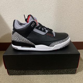 ナイキ(NIKE)のナイキ エアジョーダン3 レトロ ブラック セメント 2018(スニーカー)