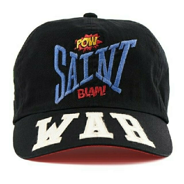 SAINT MICHAEL Mxxxxxx CAP WAR BLACK キャップ