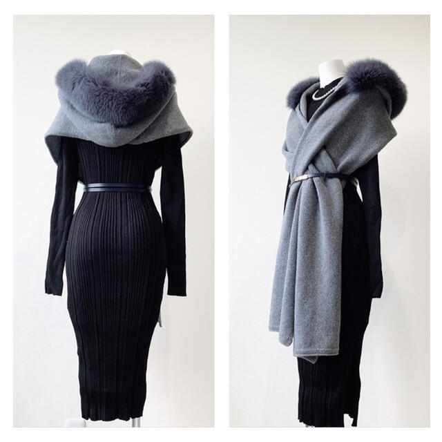 Max Mara - MAXMARA フォックスファー フーディー ストール の Max Mara - MAXMARA フォックスファー フーディー ストール の