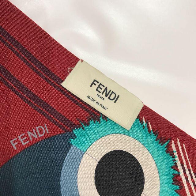 FENDI(フェンディ)の希少 フェンディ イタリア製 高級シルク ラッピー モンスター スカーフ レディースのファッション小物(バンダナ/スカーフ)の商品写真