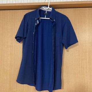 タカキュー(TAKA-Q)のタカキュー　半袖カットシャツ　クールパス　スリムフィット　ブルー　メンズM(シャツ)