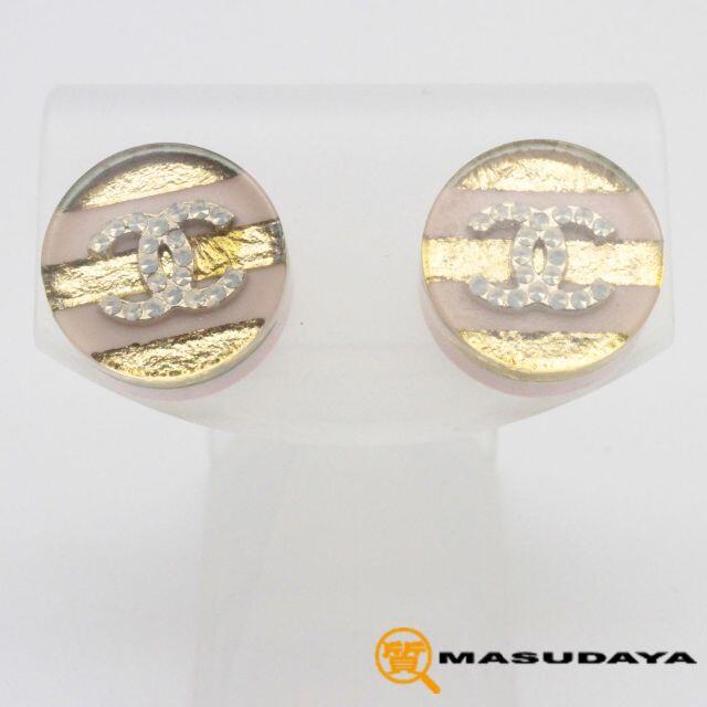 アクセサリーシャネルココボーダーゴールドピアス【美品】