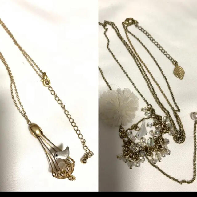 鳥　鳥かご　モチーフ　ネックレス　ペンダント リング レディースのアクセサリー(ネックレス)の商品写真