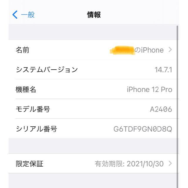 外装パーフェクトiPhone12 pro 256GB ﾊﾟｼﾌｨｯｸﾌﾞﾙｰ