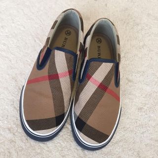 バーバリー(BURBERRY)の極美品 22㎝ スリッポン(スニーカー)