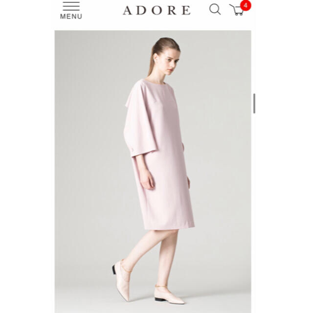 レディース白洋舎済　ADORE  アドーア　ワンピース　桜色　38 TY 保8001