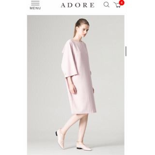 アドーア(ADORE)の白洋舎済　ADORE  アドーア　ワンピース　桜色　38 TY 保8001(ひざ丈ワンピース)