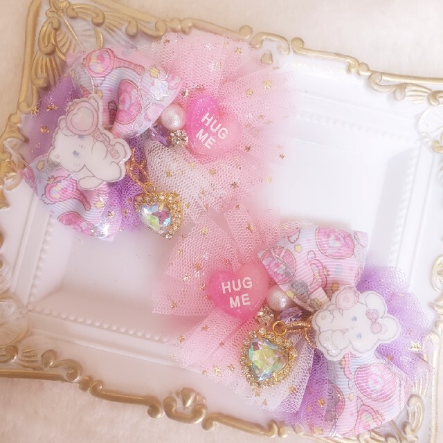 再販♡ハンドメイド♡レジンプラパーツチュールバレッタ 【おトク ...