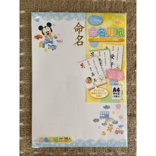 ディズニー(Disney)の【Raa様専用】ディズニー 命名用紙 A4サイズ (インクジェットプリンタ対応)(命名紙)