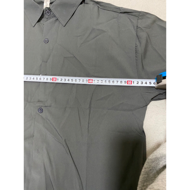 ポチ様専用 とろみシャツ メンズ シャツ 長袖 グレー 灰色 オーバーサイズ  メンズのトップス(シャツ)の商品写真