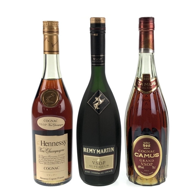 3本 Hennessy REMY MARTIN CAMUS コニャック